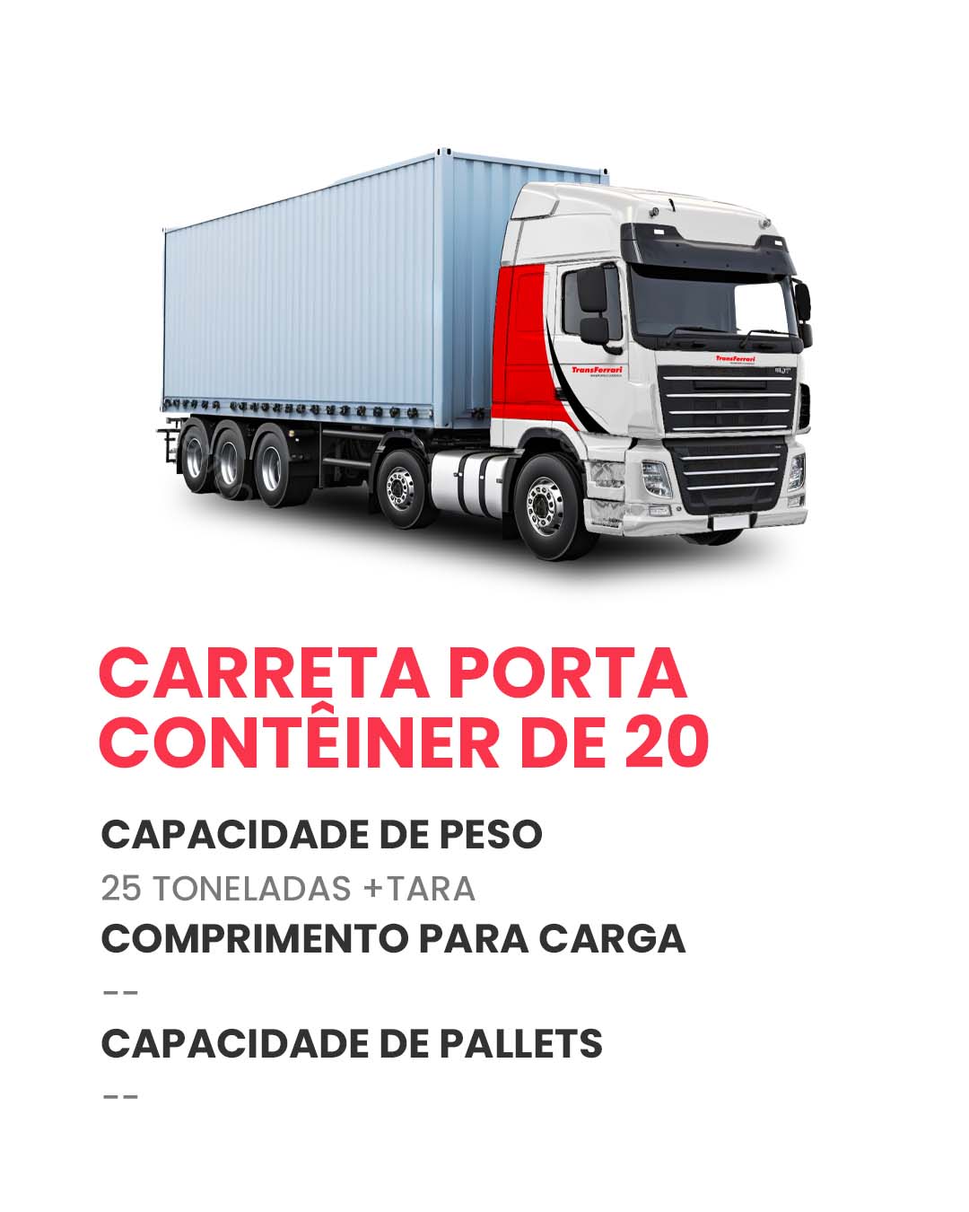 CARRETA PORTA CONTÊINER DE 20