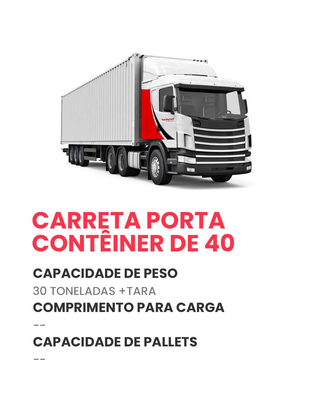 CARRETA PORTA CONTÊINER DE 40